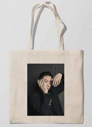 Еко-сумка, шоппер з принтом повсякденна твій викрадач чон чонгук - jungkook jeon 21 фото