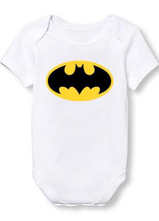 Детское боди push it с принтом бэтмен 62, белый