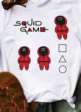 Футболка с принтом мерч игра в кальмара (오징어게임) squid game 8 push it
