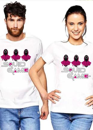 Парные футболки с принтом мерч игра в кальмара (오징어게임) squid game 6 push it