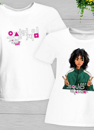 Футболка з принтом мерч гра в кальмара (오징어게임) squid game №067 push it