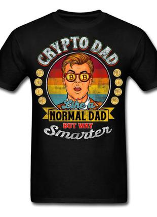 Футболка з принтом "crypto dad normal dad" push it