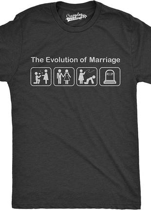 Футболка з принтом "the evolution of marriage" push it
