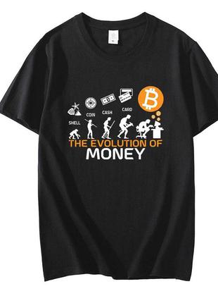 Футболка з принтом "the evolution of money" push it