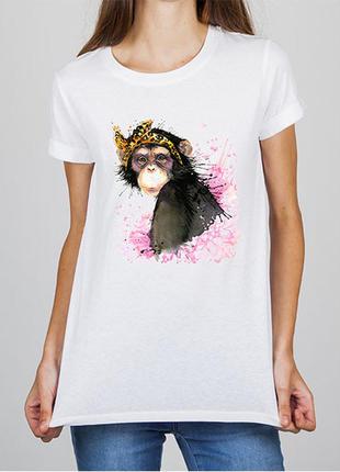 Жіноча футболка з принтом мавпа push it