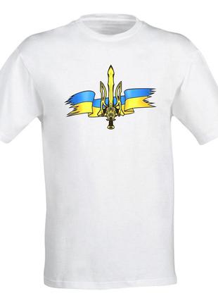 Футболка с украинской национальной символикой герб и флаг push it