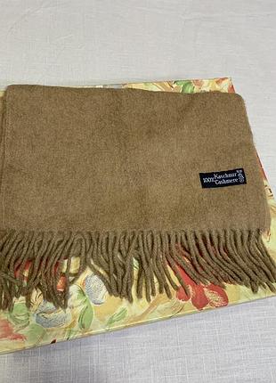 Кашеміровий шарф в кольорі кемел