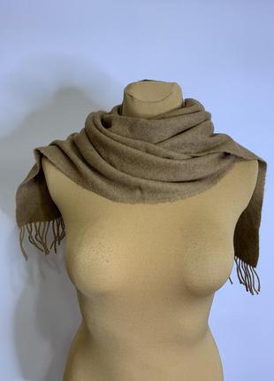Кашемировый шарф в цвете кэмел6 фото