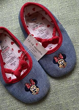 Пинетки disney с минни 12/18 мес