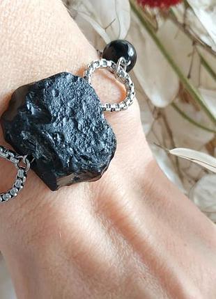 Браслет с обсидианом "магия ночи"
