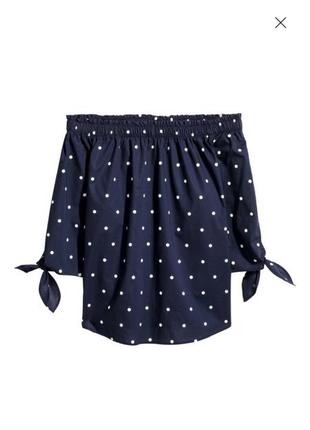 H&m топ зі спущеними плечами 38/m