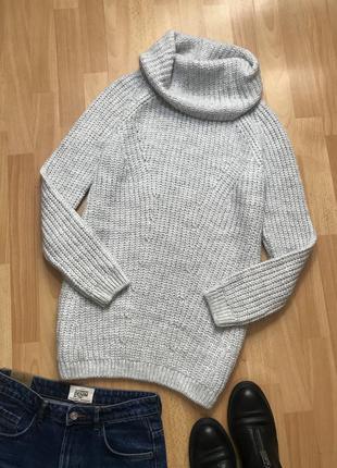 Шикарный удлиненный джемпер с шерстью miss selfridge 10/38 р.