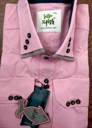 Рубашка мужская розовая afish