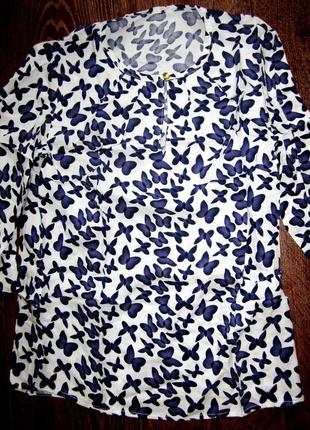 Блуза блуза жіноча на гудзичку біла туреччина 44-46