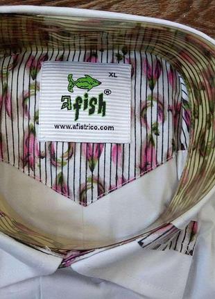 Рубашка мужская белая afish