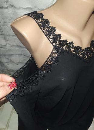Красивая майка,блузка,открытые плечи,ажурная🖤🖤🖤🖤2 фото