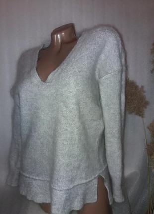 Тёплый серый свитер, шерсть/ мохер3 фото