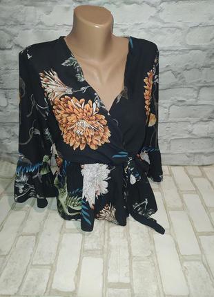 Нарядная яркая кофтп,блузка, цветочный принт 🌼🌼🌼🌼🌼