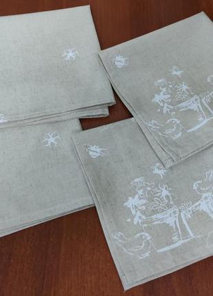 Серветки льняні в комплекті 4 шт tcm tchibo, німеччина
