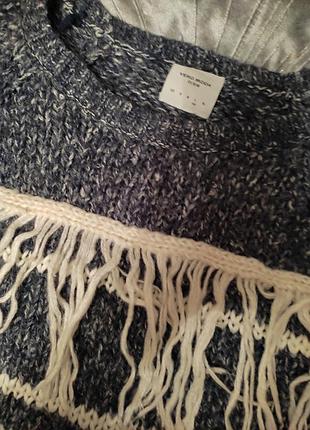 Светр бахрома сірий vero moda 38 40 2