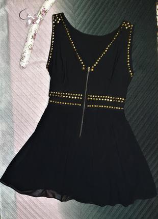 Супер цена! стильное брендовое платье для вечеринки. молния и заклепки от tfnc2 фото