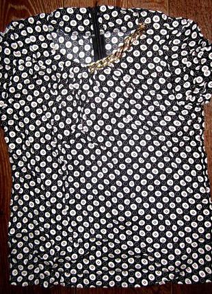 Блуза блузка женская с цепочкой черная турция 44-46