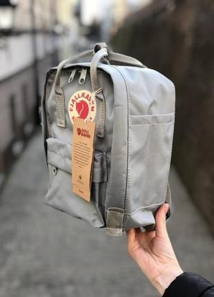 Рюкзак канкен міні, fjallraven kanken mini, мини, серый, сірий, в сад, садик, садочок, садок2 фото