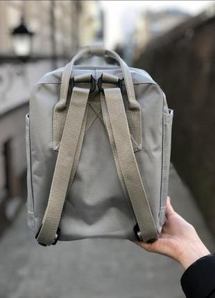 Рюкзак канкен мини, fjallraven kanken mini, мины, серый, серый, в сад, усадик, садик, садик3 фото