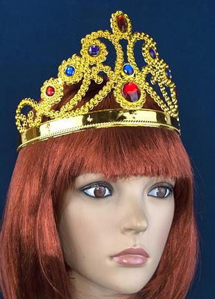 Корона королеви принцеси маскарадна пластикова + подарунок