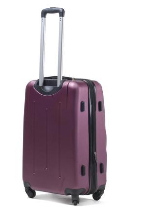 Пластиковый средний чемодан на колесах wings 304 бордовый средний чемодан женский чемоданчик из поликарбоната2 фото