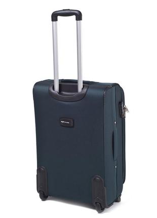 Дорожный тканевый чемодан на 4 колесах wings 1708 размер s зеленый, текстильный мини чемодан3 фото