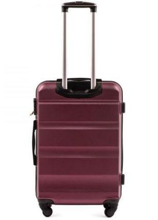 Дорожный женский розовый чемодан на 4 колесах пластиковый wings at01 размер s ручная кладь2 фото