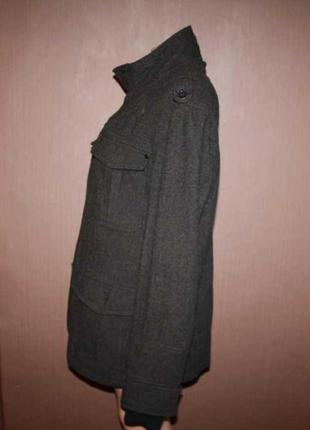 Стильне вовняне пальто. італійська шерсть №44 фото