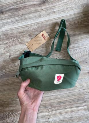 Бананка fjallraven kanken, топ качество, сумка на пояс, поясная сумочка, спортивная, не намокает, зеленая, хакки, фялравен, канкен, зеленый2 фото