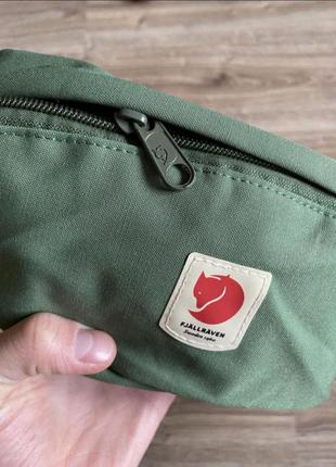 Бананка fjallraven kanken, топ качество, сумка на пояс, поясная сумочка, спортивная, не намокает, зеленая, хакки, фялравен, канкен, зеленый6 фото