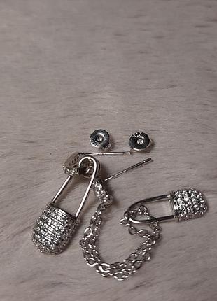 Серьги серебро 925 проба 4