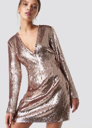 Сукня в паєтки na-kd, р-р s