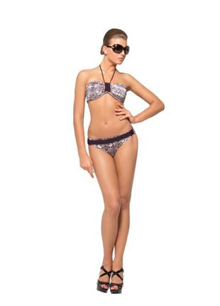 Купальник темно-синий, орнамент, 80 а, 75 в