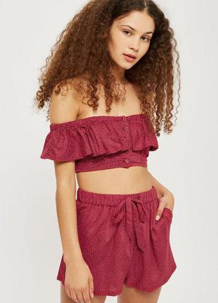 Топ на плечи topshop spot frilly bardot top2 фото