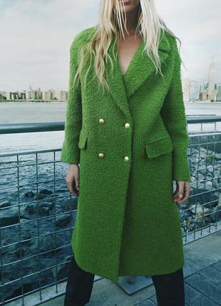 Zara пальто шерсть
