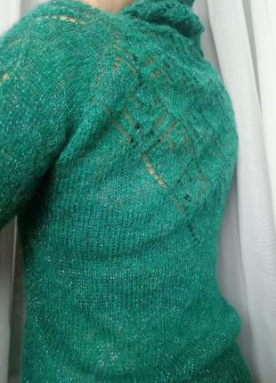 Свитер из мохера мохеровый ажурный тонкий свитер2 фото
