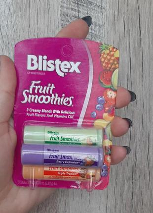 Blistex 
fruit smoothies, увлажняющий бальзам для губ, 3 стика по 2,83 г3 фото