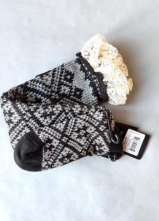 Тёплые гольфы с кружевом memoi legwear.