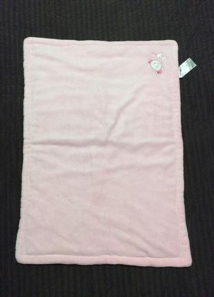 Плюшевый плед 70*100 с хлопковой подкладкой, нежно-розовый1 фото