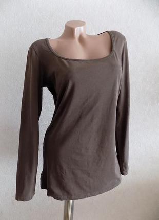 Кофта джемпер удлиненный пуловер коричневый фирменный vero moda размер 48-501 фото
