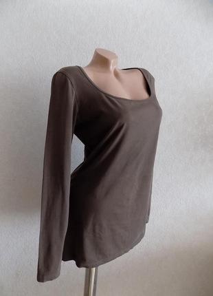 Кофта джемпер удлиненный пуловер коричневый фирменный vero moda размер 48-502 фото