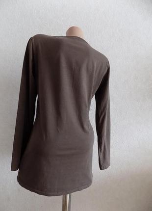 Кофта джемпер удлиненный пуловер коричневый фирменный vero moda размер 48-503 фото