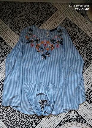 Блуза з вишивкою, р.161 фото