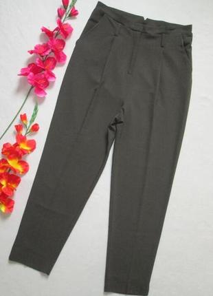 Шикарные брюки цвета хаки с защипами высокая посадка monsoon 🌹💕🌹