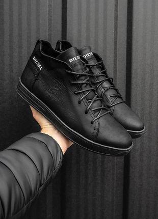 Diesel black pirate winter зимові чоловічі черевики чорні дизель2 фото